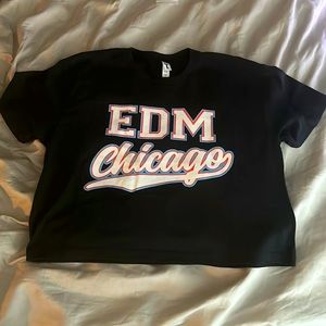 EDM Chicago custom made stretchy and soft crop top- UNWORN BRAND NEW